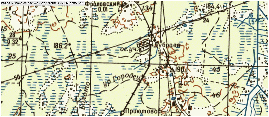 Карта ФРОЛОВСКИЙ, Брянская область, Карачевский район