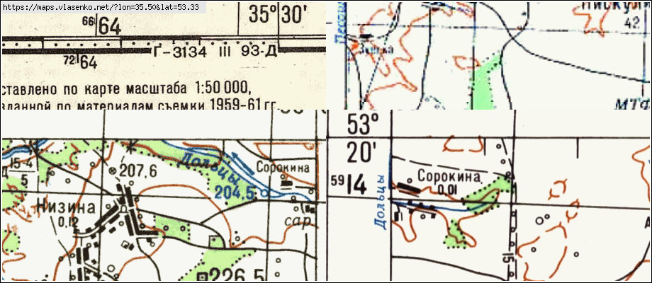 Карта ГОЛИЦЫН, Брянская область, Карачевский район