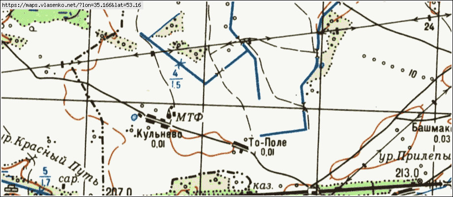 Карта КОНДРЕВО, Брянская область, Карачевский район