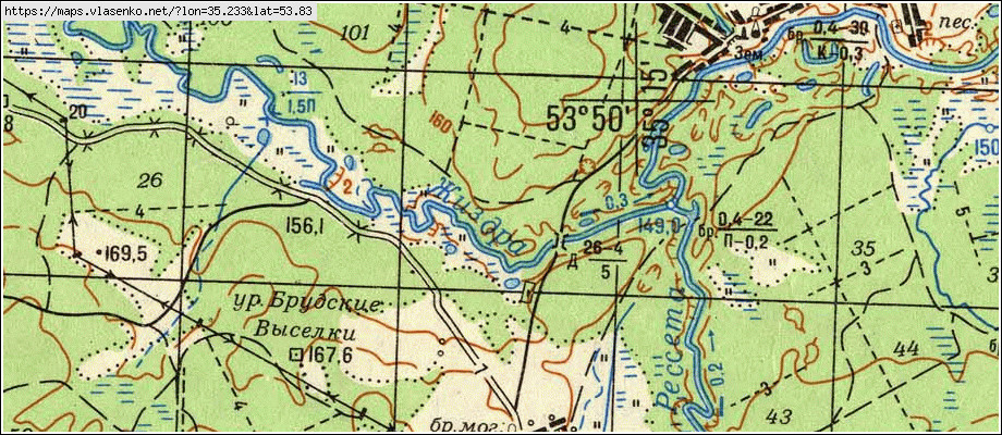 Карта МАРИНИЧИ, Брянская область, Карачевский район