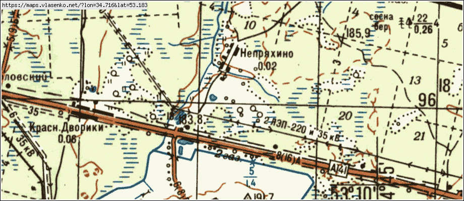 Карта НЕПРЯХИНО, Брянская область, Карачевский район