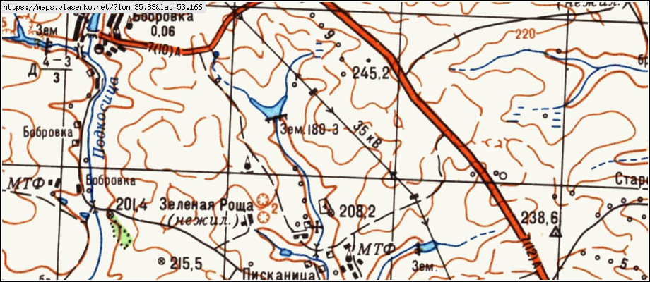 Карта ОДРИНО, Брянская область, Карачевский район