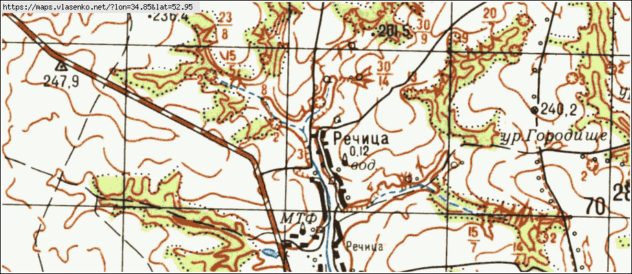 Старая карта речицкого района