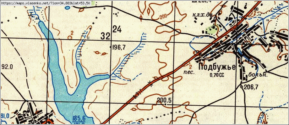 Карта РУДАКИ, Брянская область, Карачевский район
