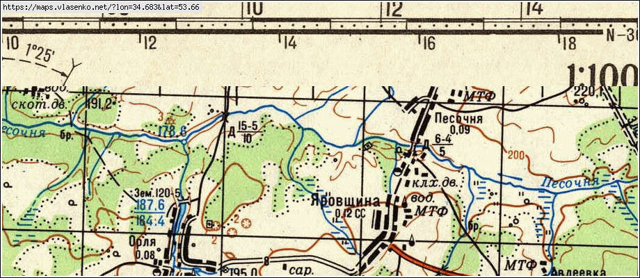 Карта СЕРГЕЕВКА, Брянская область, Карачевский район