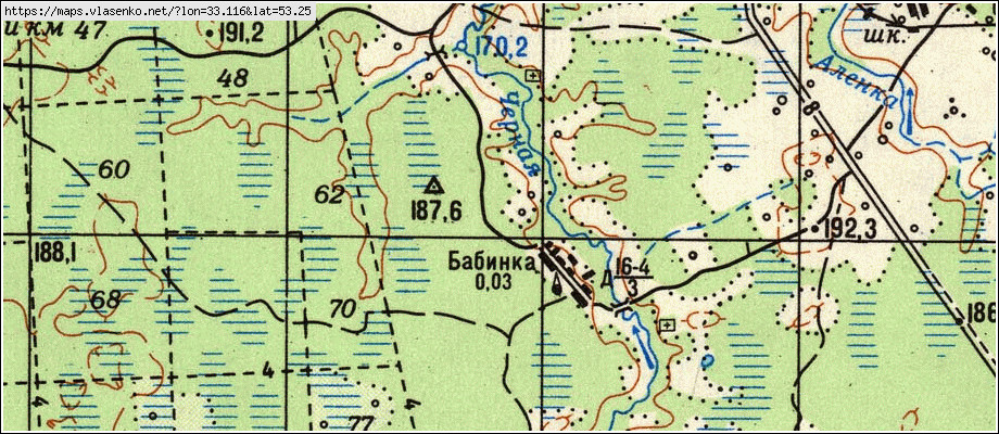 Карта БАБИНКА, Брянская область, Клетнянский район
