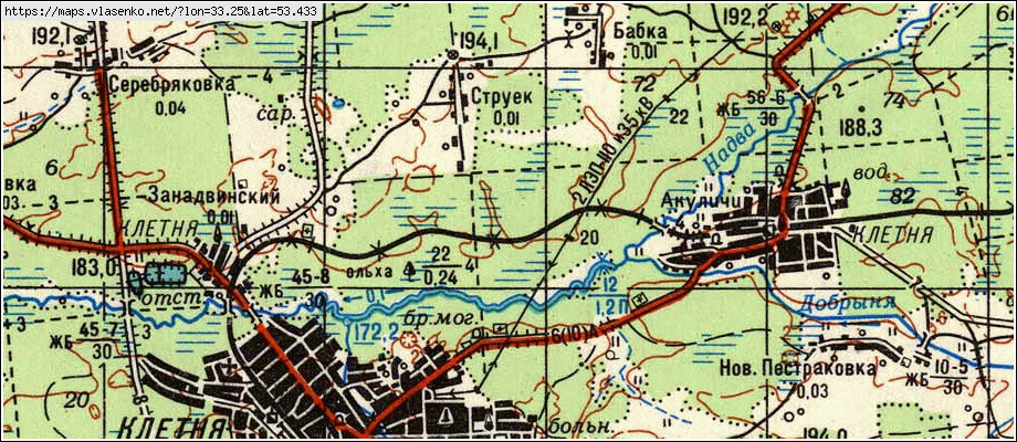 Карта БАБКА, Брянская область, Клетнянский район