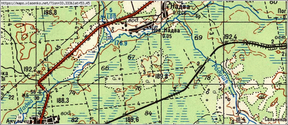 Клетня спутниковая карта