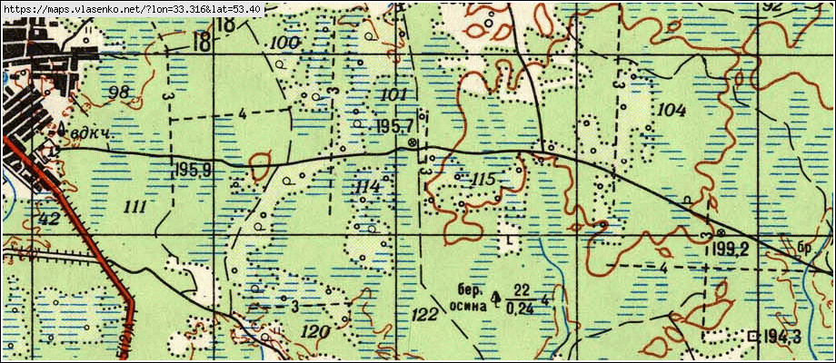 Карта НОВАЯ ОСИНОВКА, Брянская область, Клетнянский район