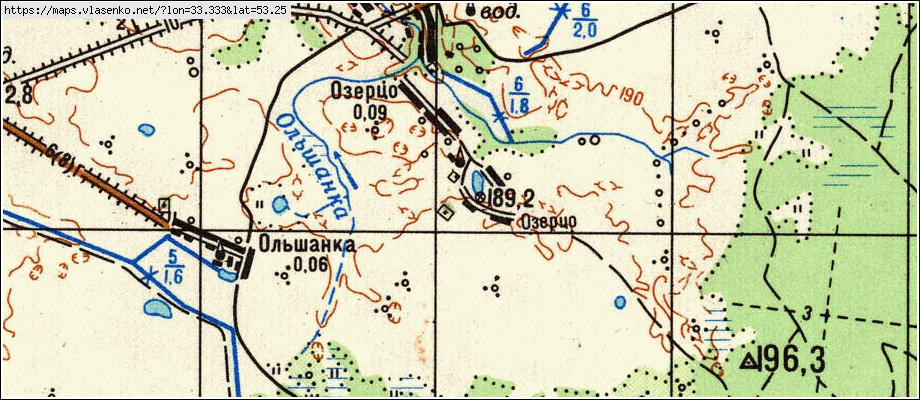 Карта ОЗЕРЦО, Брянская область, Клетнянский район
