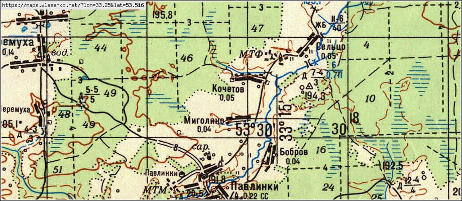 Карта СЕЛЬЦО, Брянская область, Клетнянский район