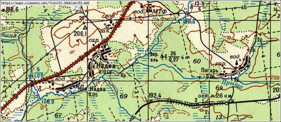 Карта СИНИЦКОЕ, Брянская область, Клетнянский район