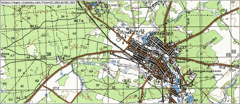 Климовский район брянской области топографическая карта