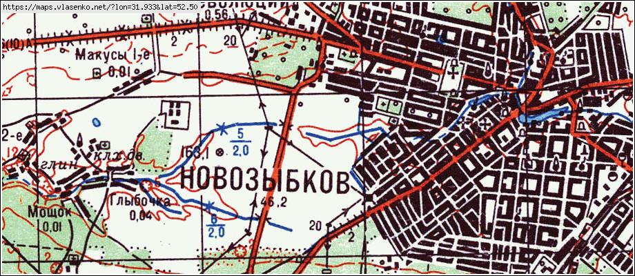 Карта СПАССКИЙ, Брянская область, Климовский район