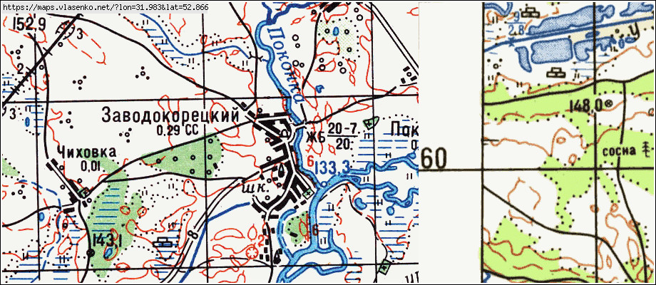 Карта АНДРЕЕВКА-ПЕЧЕВАЯ, Брянская область, Клинцовский район