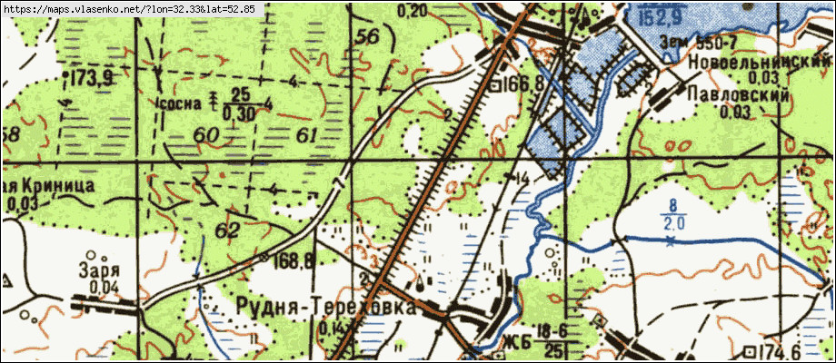 Карта ГУТА-КОРЕЦКАЯ, Брянская область, Клинцовский район