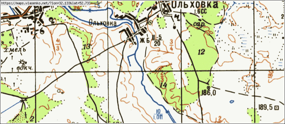 Песчанка клинцовский район карта