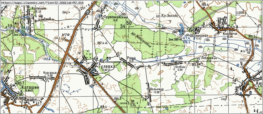 Карта РОЩА, Брянская область, Клинцовский район