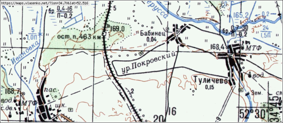 Карта БАБИНЕЦ, Брянская область, Комаричский район