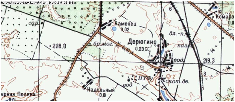 Карта брянской области комаричского района брянской области