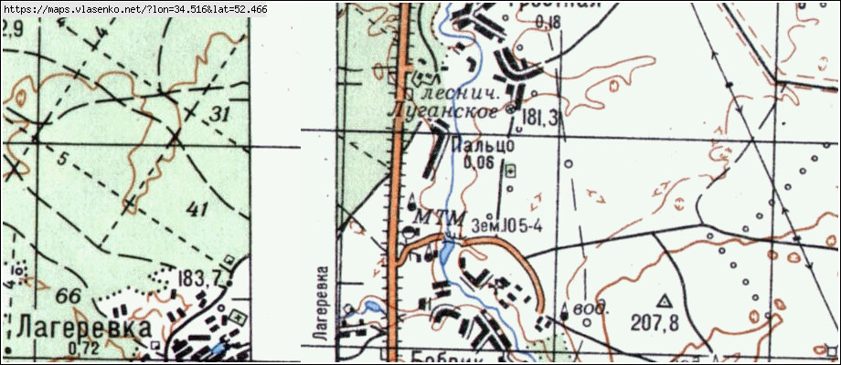 Карта ТРОСТНАЯ, Брянская область, Комаричский район