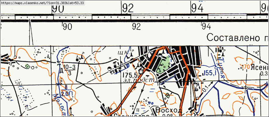 Карта БОРОВКА, Брянская область, Красногорский район