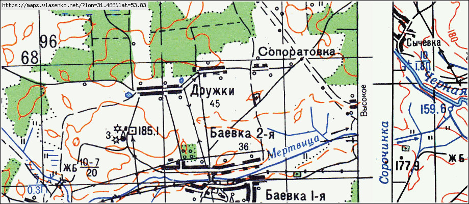 Карта КРАСНОПАВЛОВКА, Брянская область, Красногорский район