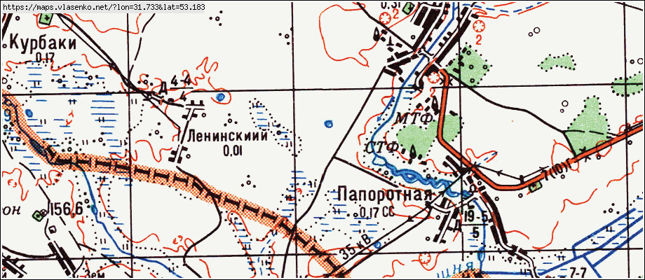 Карта МАЛЕВ, Брянская область, Красногорский район