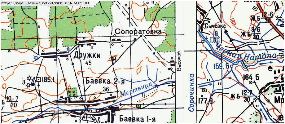 Карта НОВОКОВАЛЕВКА, Брянская область, Красногорский район