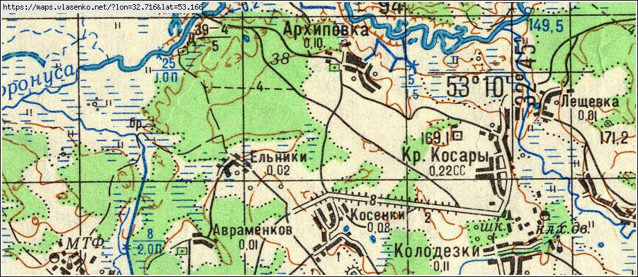 Карта мглинского района брянской области с названием деревень