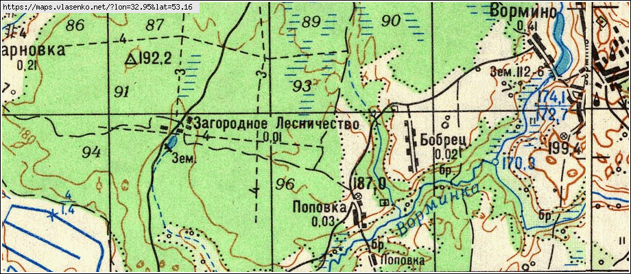 Мглин карта брянской области