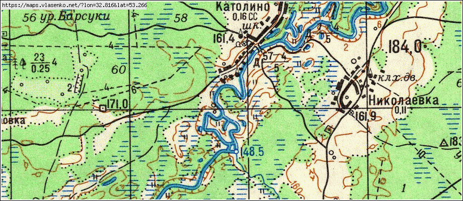 Карта КАТОЛИНО, Брянская область, Мглинский район