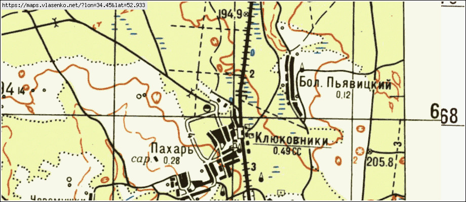 Карта локоть брасовский район