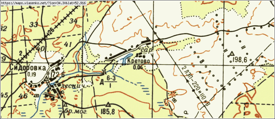 Карта КРЕТОВО, Брянская область, Навлинский район