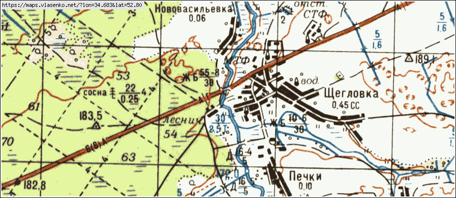 Карта НОВОВАСИЛЬЕВКА, Брянская область, Навлинский район