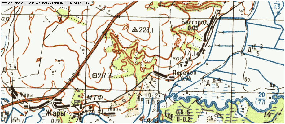 Карта ПЕРЕКОП, Брянская область, Навлинский район