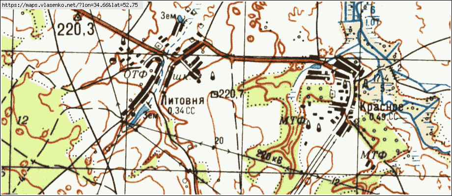 Карта РЕЧИЦА, Брянская область, Навлинский район