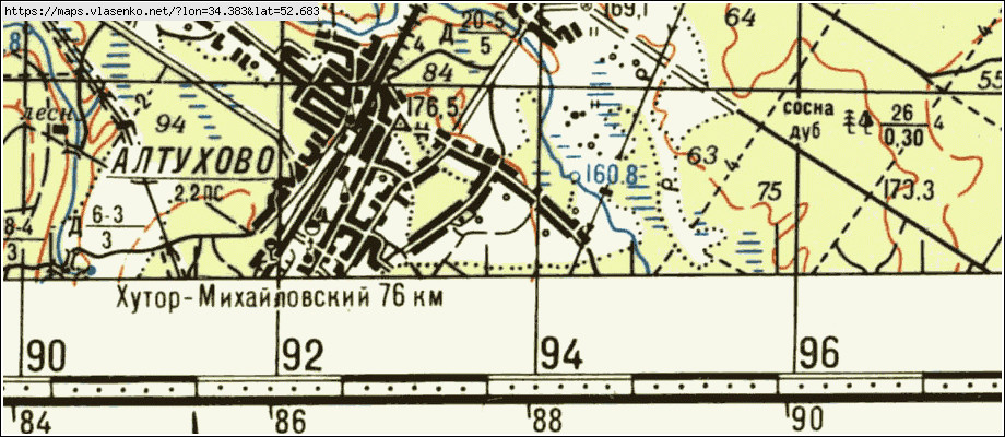 Карта ШЕШУЕВО, Брянская область, Навлинский район
