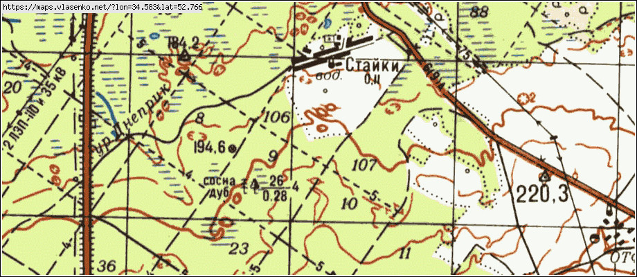 Старая карта навлинский район