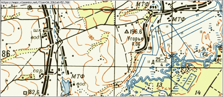 Карта ВЗДРУЖНОЕ, Брянская область, Навлинский район