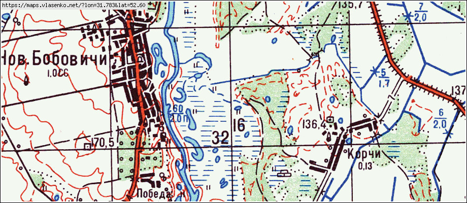 Карта ГАТКА, Брянская область, Новозыбковский район