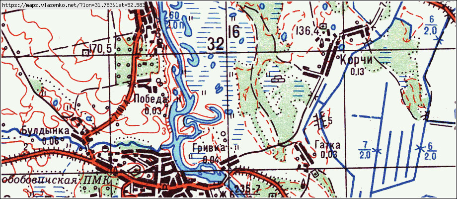 Карта новозыбковского района