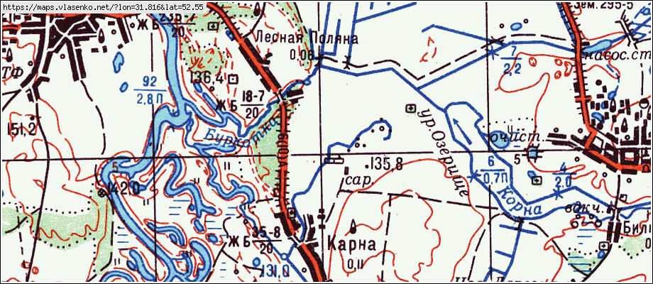 Карта НОВОЕ МЕСТО, Брянская область, Новозыбковский район