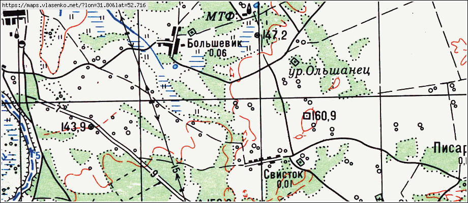Карта НОВЫЕ КАТИЧИ, Брянская область, Новозыбковский район
