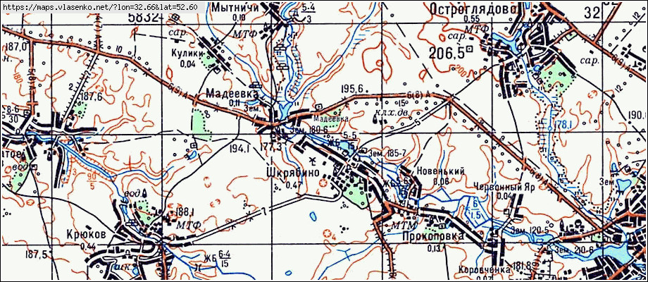 Карта ЗЛОТНИЦКИЙ, Брянская область, Новозыбковский район