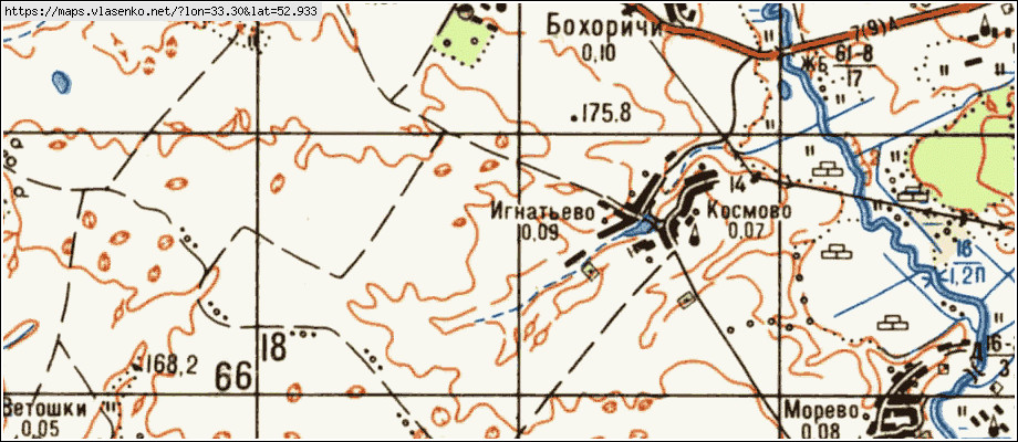 Карта почепского района брянской области с названием деревень