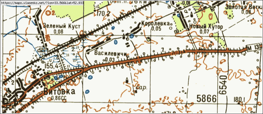 Карта КОРОЛЕВКА, Брянская область, Почепский район