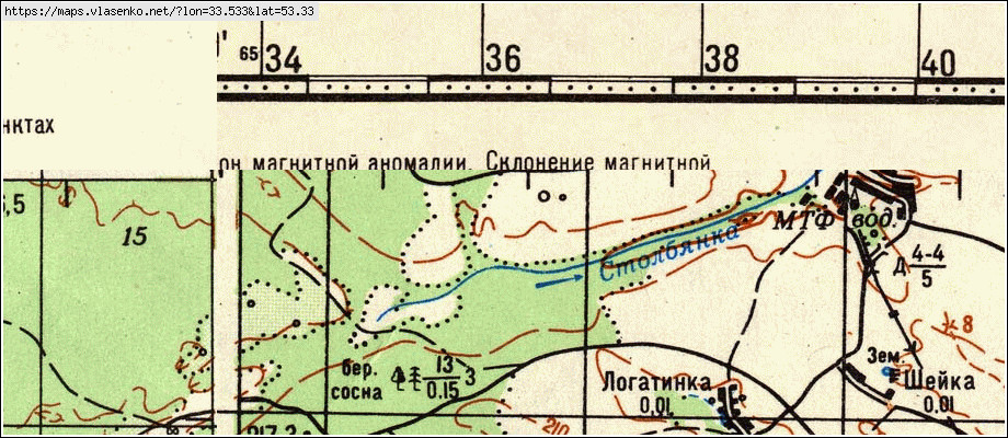 Карта КРАСНАЯ СЛОБОДА, Брянская область, Почепский район