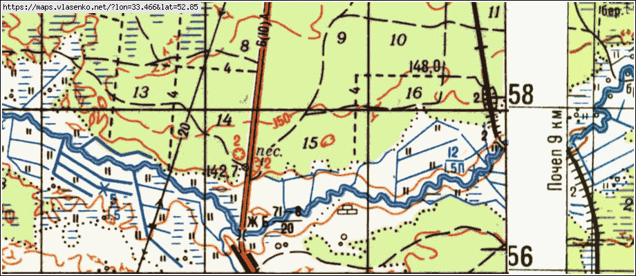 Карта СЕМЦЫ, Брянская область, Почепский район