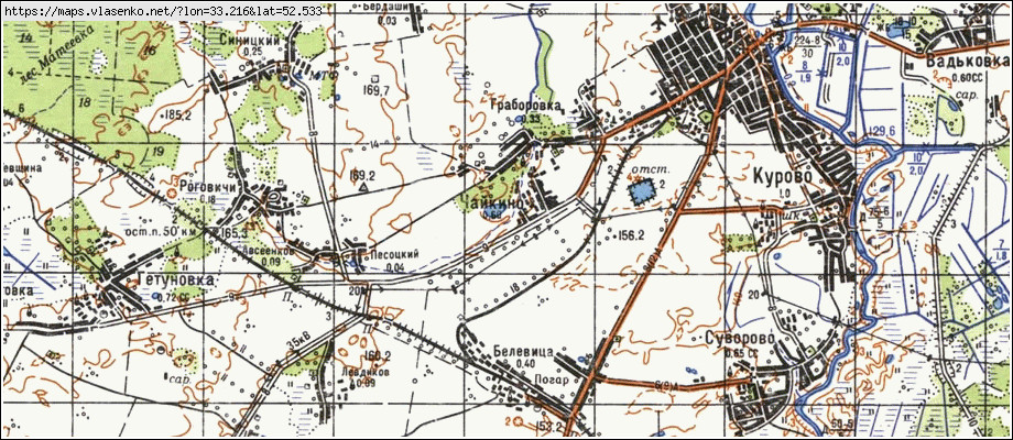 Карта ЧАЙКИНО, Брянская область, Погарский район